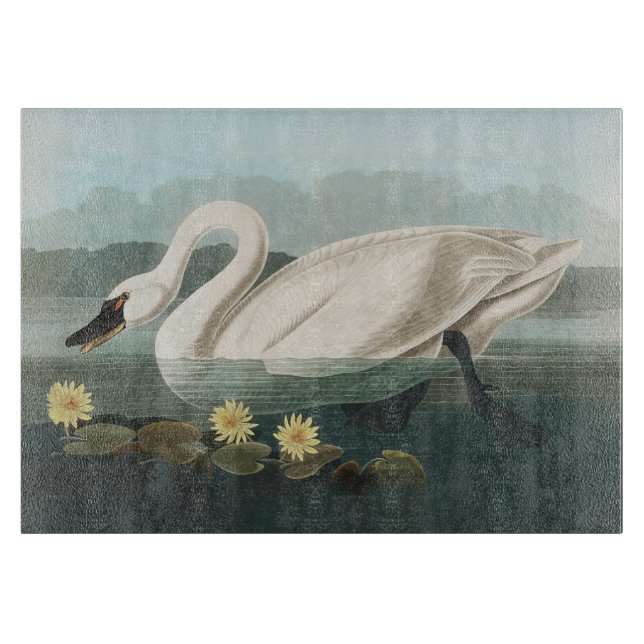 Planche À Découper cygne audubon cygnes d'eau blanche (Devant)