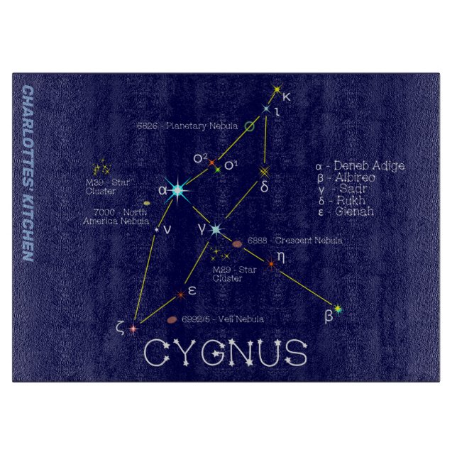 Planche À Découper Cygnus de constellation de l'hémisphère nord (Devant)