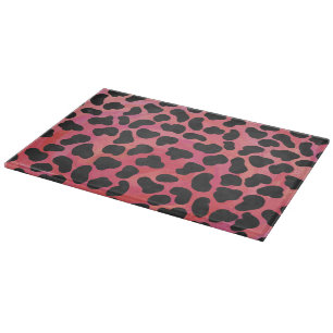 Planche À Découper Dalmatien Imprimé Noir et Rouge