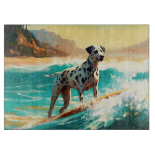 Planche À Découper Dalmation Plage Surf Peinture