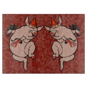 Planche À Découper Dancing Pig Antique Cute Danseuse