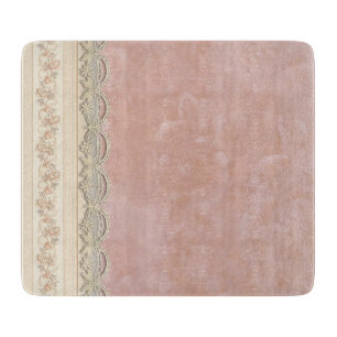 Planche à découper de cuisine en dentelle rose et 