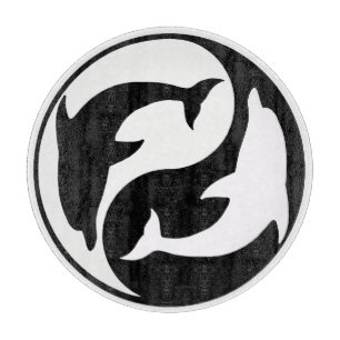 Planche à découper de dauphins de Yin Yang