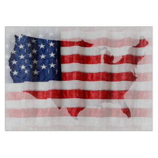 Planche à découper de drapeau d'US/American
