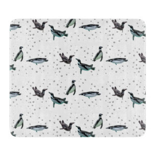 Planche à découper de pingouins mousseux (choisir 