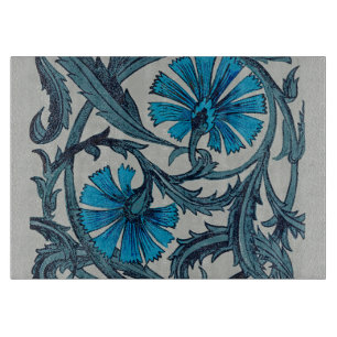 Planche À Découper Décor de carreaux rustiques d'art floral antique b