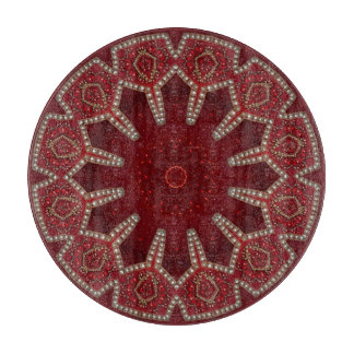 Planche à découper décorative rouge