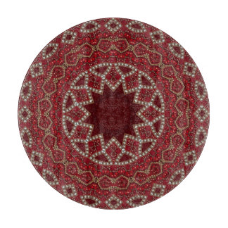 Planche à découper décorative rouge