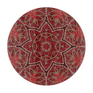 Planche à découper décorative rouge