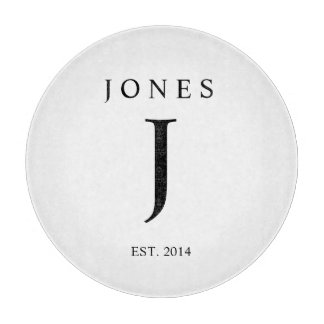 Planche à découper décorée d'un monogramme