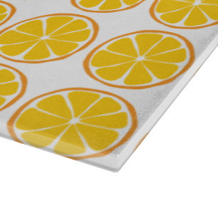 Planche À Découper Découpe d'été en verre orange d'agrumes