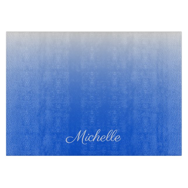 Planche À Découper dégradé personnalisé ombre électrique bleu (Devant)