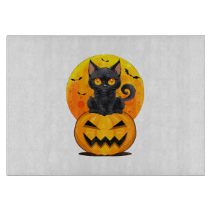 Planche À Découper Déguisement Halloween Citrouille Chat Noir