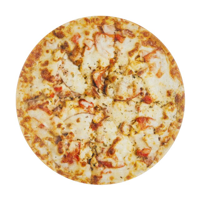 Planche À Découper Délicieuse pizza au fromage (Devant)