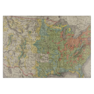 Planche À Découper Densité de population des Etats-Unis, 1890