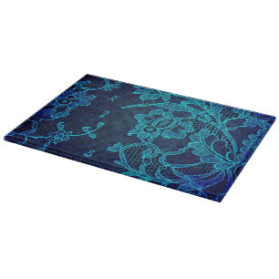 Planche À Découper Dentelle bleu marine victorienne féminine parisien