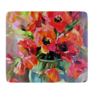 Planche À Découper Des Pépites Dans Un Vase En Verre