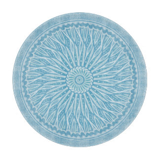 Planche À Découper Design boho bleu et turquoise moderne