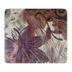Planche À Découper Design floral Brown Abstrait 1