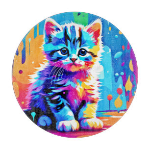 Planche À Découper Design Kitten coloré
