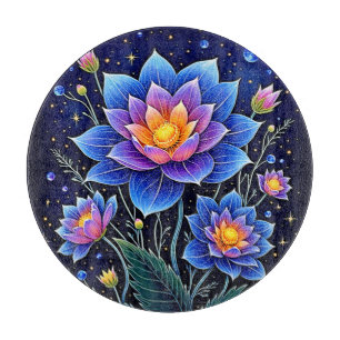 Planche À Découper Design merveilleux de rêves floraux cosmiques