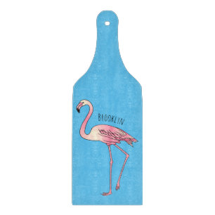 Planche À Découper dessin animé d'oiseau Flamant rose