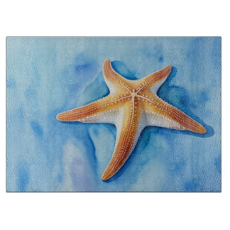 Planche À Découper Dessin d'aquarelle de poisson étoilé