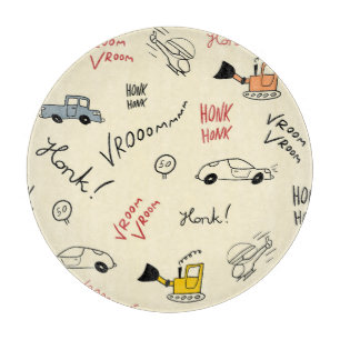 Planche À Découper Dessins de voiture sans couture : Feuille enfant