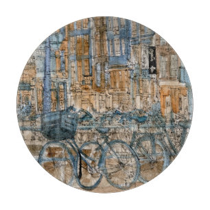 Planche À Découper Destinations   Aquarelle New York City View