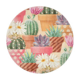 Planche À Découper Détaillé succulent, cactus motif sans soudure.