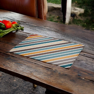 Planche À Découper Diagonale à bandes multicolores