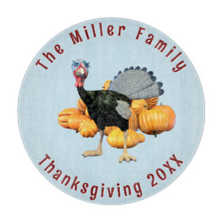 Planche À Découper Dîner de Thanksgiving familial personnalisé pour l