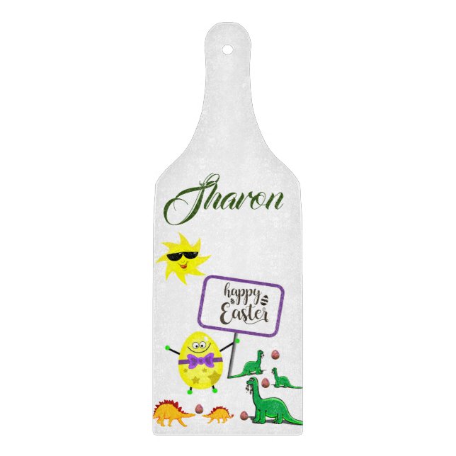 Planche À Découper Dinosaure de la planche de verre de Pâques (Devant)