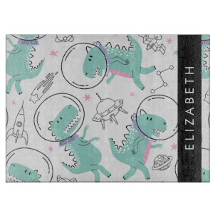 Planche À Découper Dinosaures Spatiaux, Dinosaures Mignons, Étoiles, 