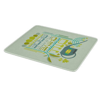 Planche À Découper d'inspiration vintage, potager, herbe,