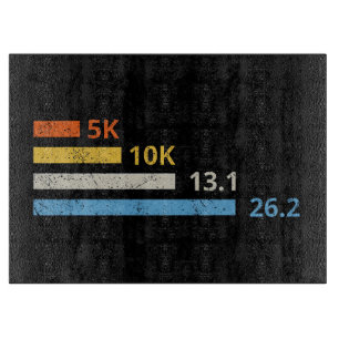 Planche À Découper Distances de course I - 5K 10K 13,1 26,2 Marathoni