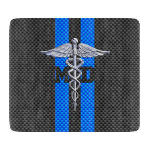 Planche À Découper Docteur Médicale MD Caduceus sur le style de fibre
