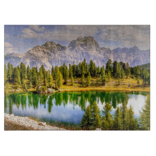 Planche À Découper Dolomite Mountains Italie Magnifique Paysage (Devant)