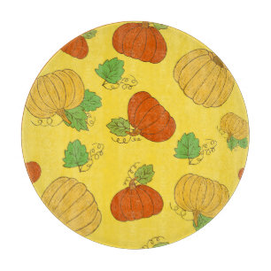 Planche À Découper Doodle citrouille : Main Tirée sans couture