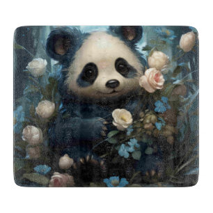 Planche À Découper Doux Ours De Panda Chez Les Roses De La Jungle