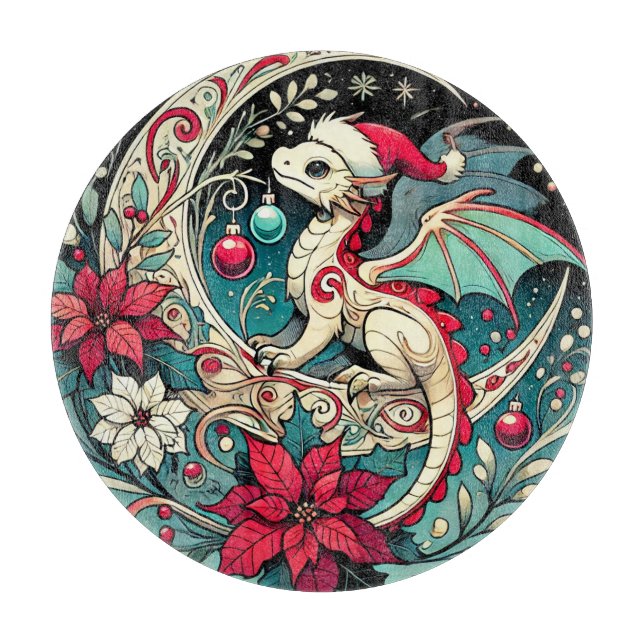 Planche À Découper Dragon de Noël (Devant)