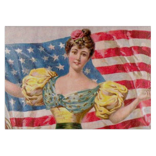 Planche À Découper Drapeau américain Lady Liberty Independence