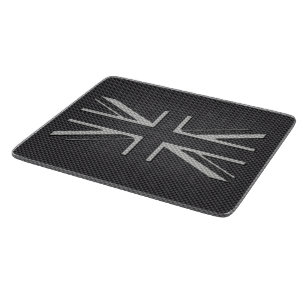 Planche À Découper Drapeau BRITANNIQUE Union Jack de fibre noire et