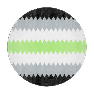 Planche À Découper Drapeau de fierté Agender Abstrait Groovy Boho Zig