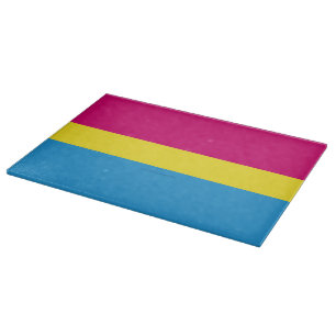 Planche À Découper drapeau de fierté pansexuelle SlipperyJoe rose amb