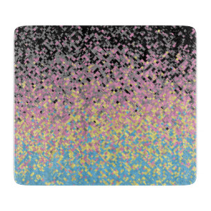 Planche À Découper Drapeau de fierté polygender pixelisé funky tripan