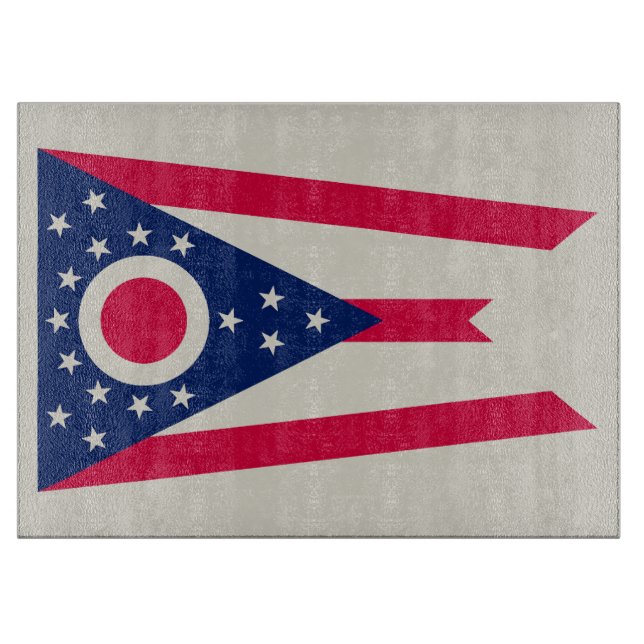 Planche À Découper Drapeau de l'Ohio : la bannière Buckeye State (Devant)