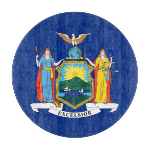 Planche À Découper Drapeau de New York, L'Empire State, Colonies amér