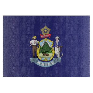 Planche À Découper Drapeau d'État du Maine, États-Unis