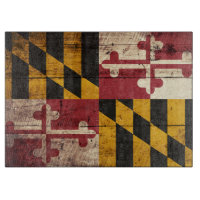 Drapeau d'état du Maryland sur le vieux grain en